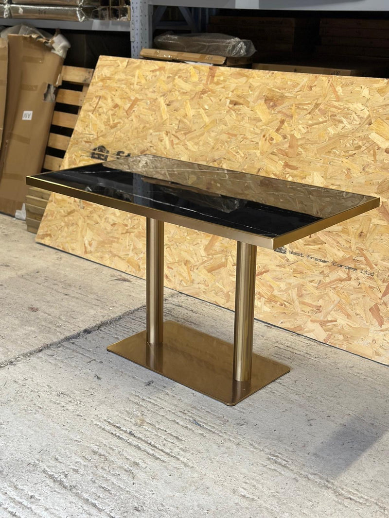 Gold Edge Marble Table