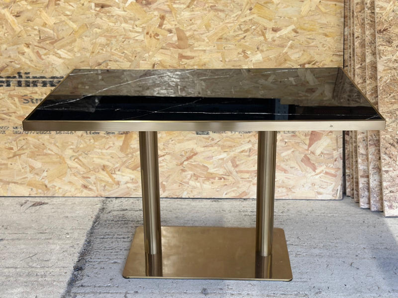 Gold Edge Marble Table