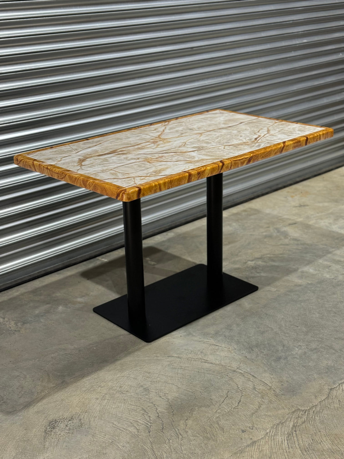 Natural Bordered Marble Restaurant Table