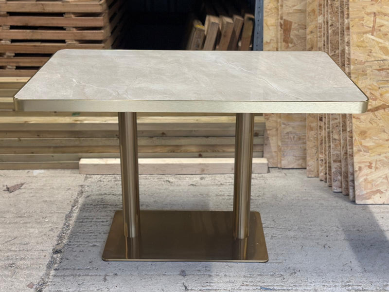 Gold Edge Marble Table