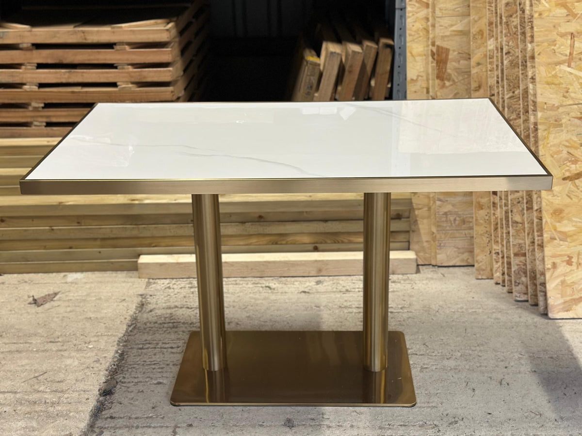 Gold Edge Marble Table