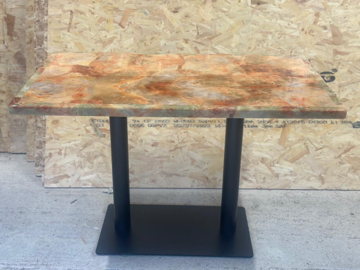 Natural Bordered Marble Restaurant Table