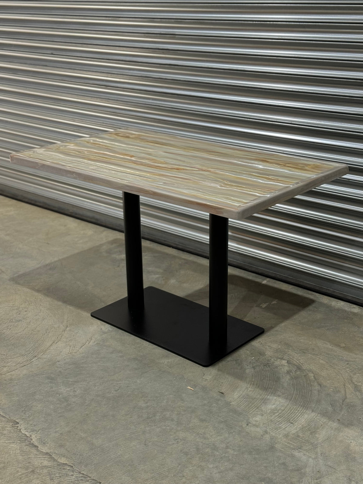 Natural Bordered Marble Restaurant Table