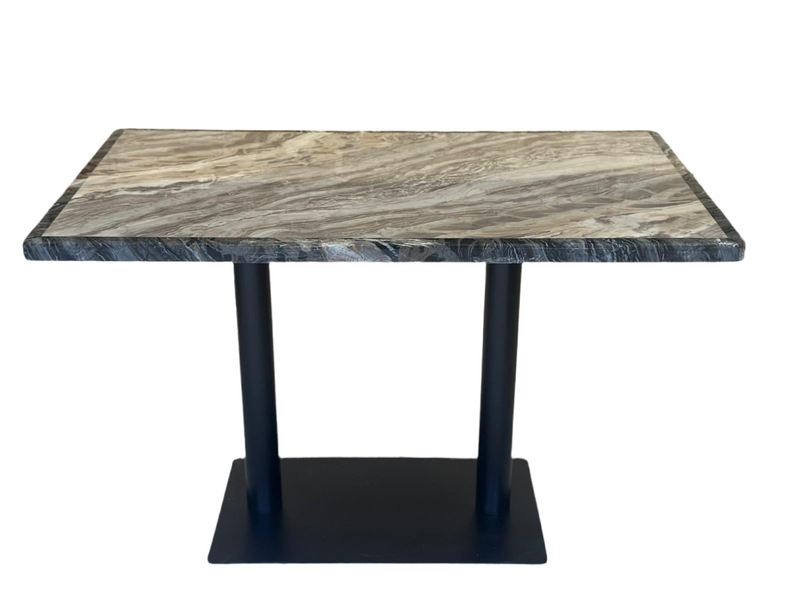 Natural Bordered Marble Restaurant Table