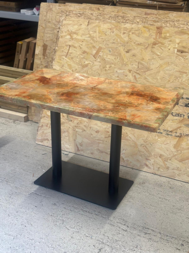 Natural Bordered Marble Restaurant Table