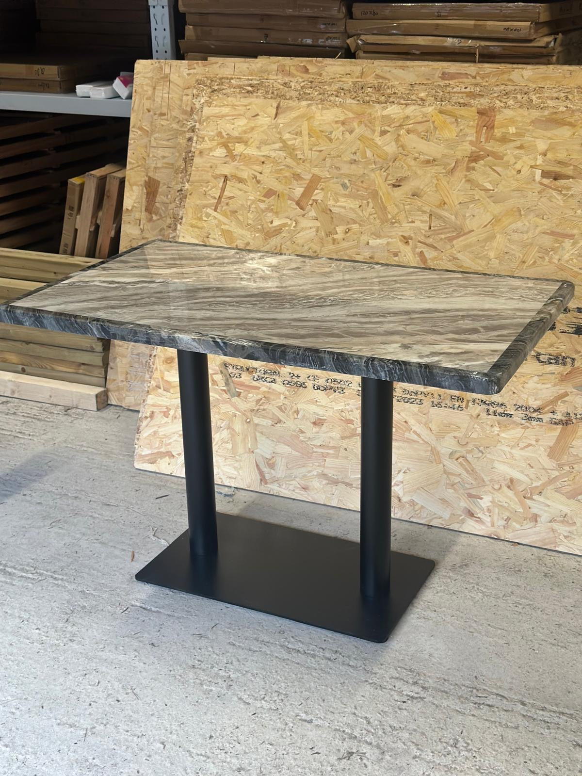 Natural Bordered Marble Restaurant Table