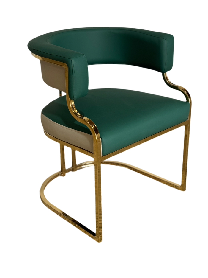 Leather Gold Tub Chair