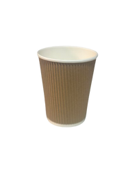 12oz Kraft Ripple Paper Cups