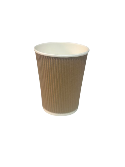 12oz Kraft Ripple Paper Cups