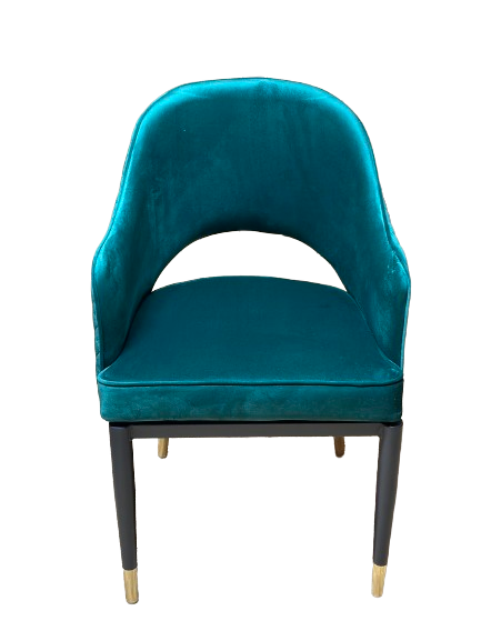 Velvet Stitched Restaurant Cafe Dining Chair