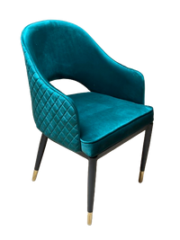 Velvet Stitched Restaurant Cafe Dining Chair