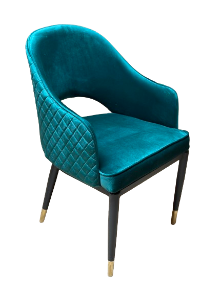 Velvet Stitched Restaurant Cafe Dining Chair