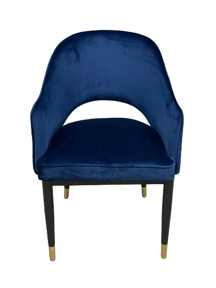 Velvet Stitched Restaurant Cafe Dining Chair