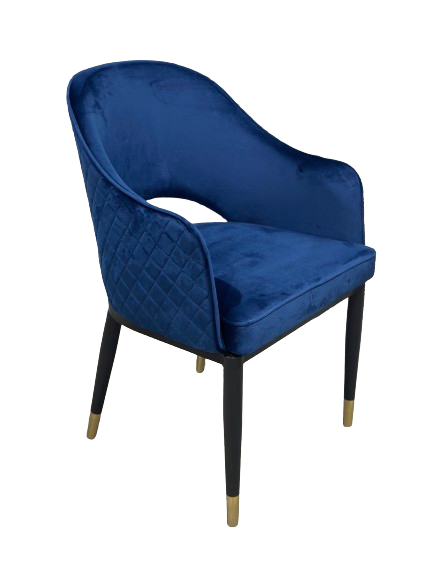 Velvet Stitched Restaurant Cafe Dining Chair