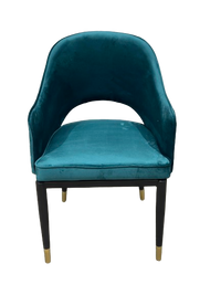 Velvet Stitched Restaurant Cafe Dining Chair