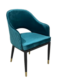 Velvet Stitched Restaurant Cafe Dining Chair