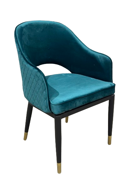 Velvet Stitched Restaurant Cafe Dining Chair