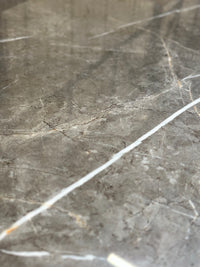 Grey Marble Restaurant Table, Close up