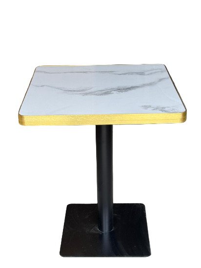 White Marble Table (Gold Edge)