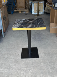 Black Rain Forest Marble Table Gold Edge