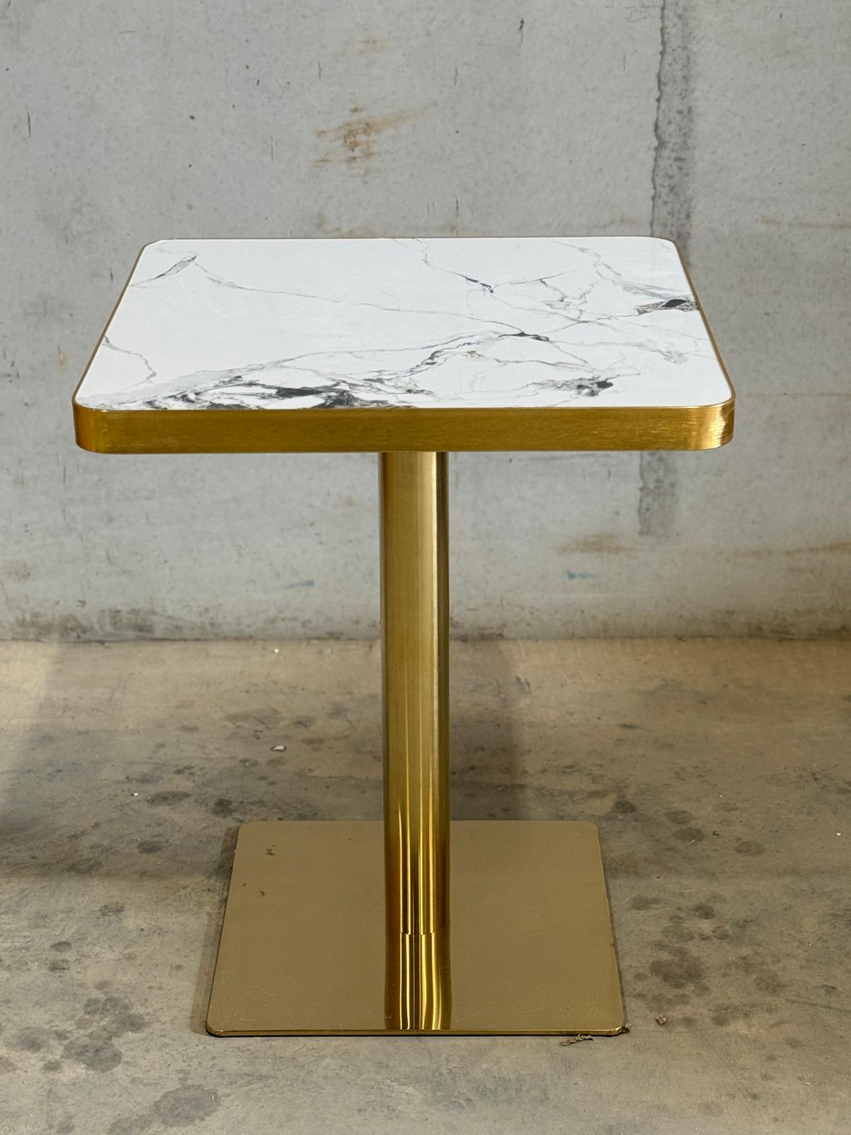 White Patterned Restaurant Marble Table