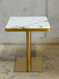 White Patterned Restaurant Marble Table