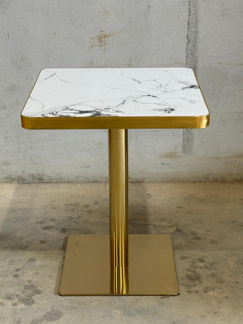 White Patterned Restaurant Marble Table
