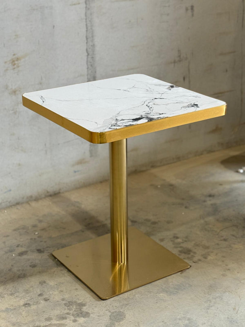 White Patterned Restaurant Marble Table