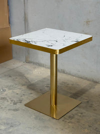 White Patterned Restaurant Marble Table