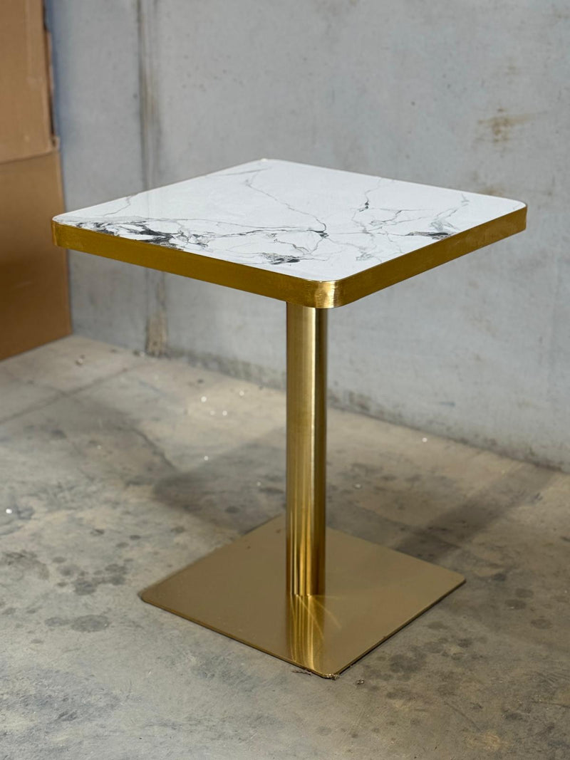 White Patterned Restaurant Marble Table