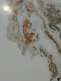 White Brown Patterned Restaurant Marble Table