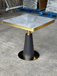 Blue Bell Restaurant Marble Table Gold