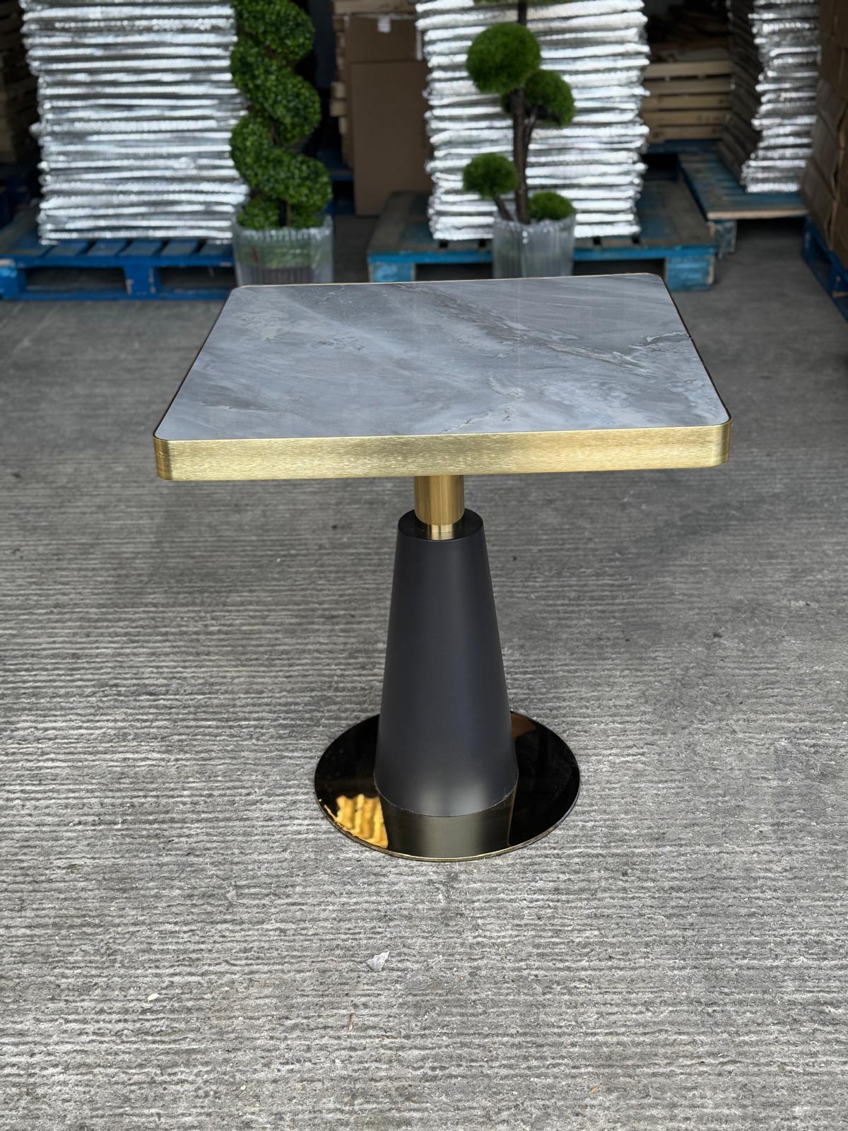Blue Bell Restaurant Marble Table Gold