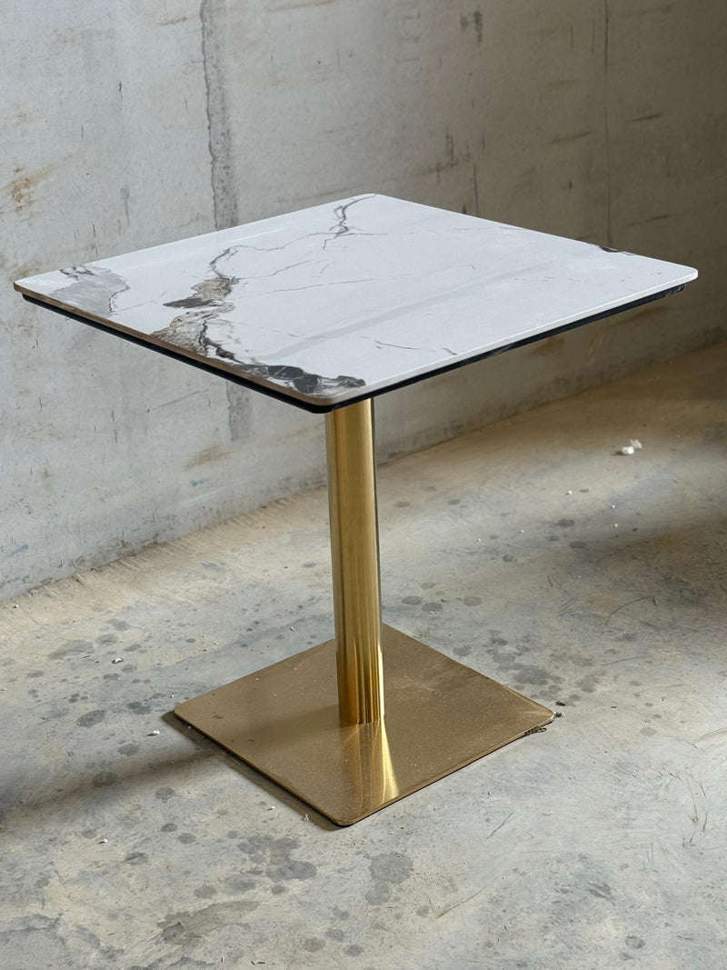 White Patterned Restaurant Table