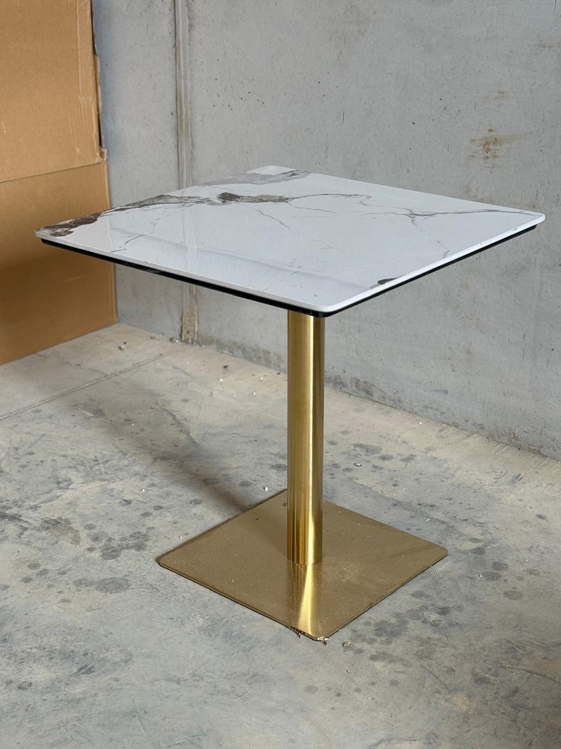 White Patterned Restaurant Table