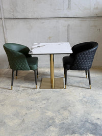 White Patterned Restaurant Table