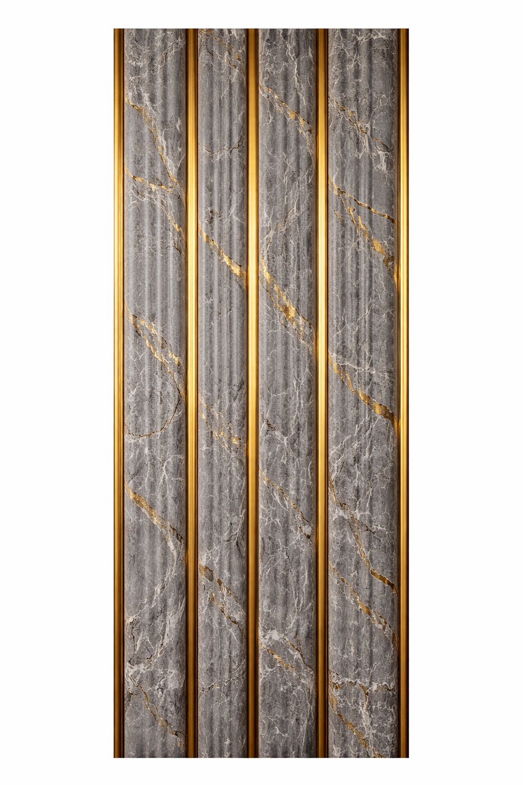 Grey/Gold Marble Effect Wall Panel