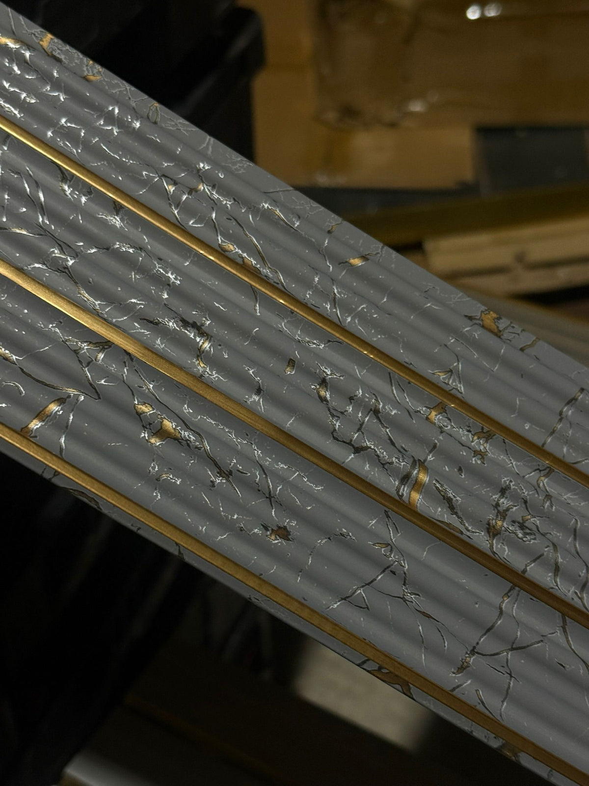 Grey/Gold Marble Effect Wall Panel