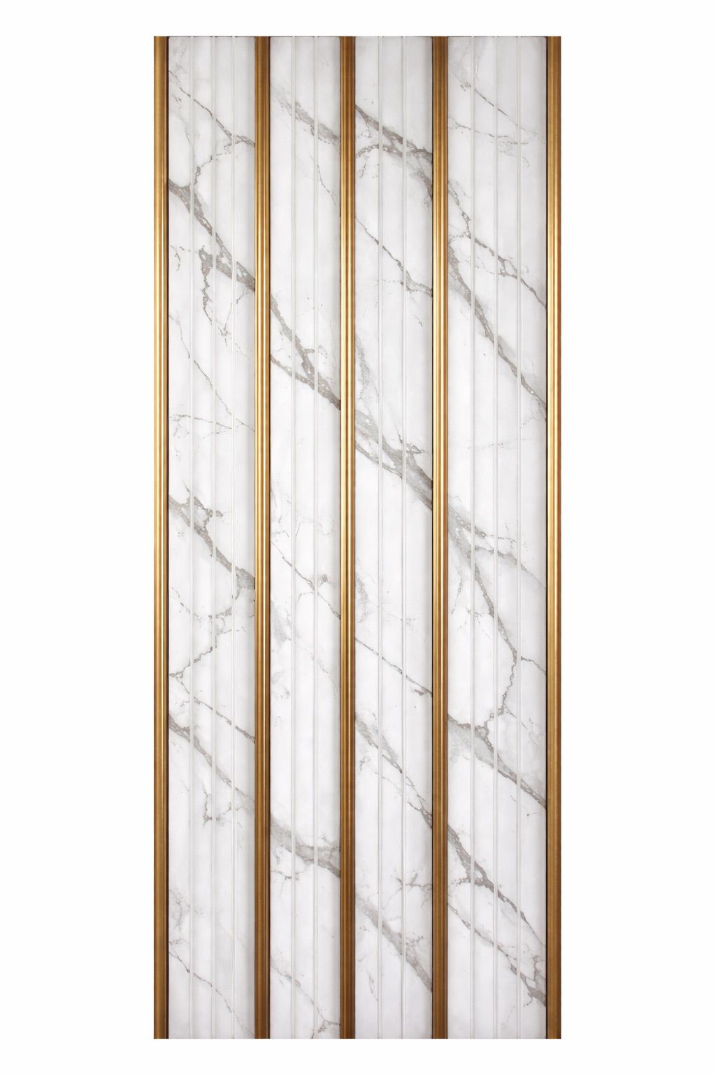 White/Gold Marble Effect Wall Panel