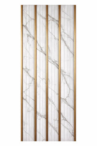 White/Gold Marble Effect Wall Panel