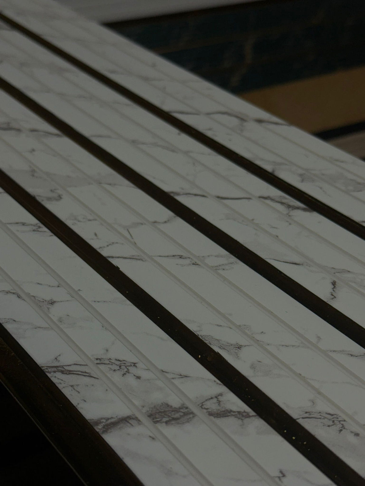 White/Gold Marble Effect Wall Panel