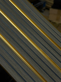 Brown/Gold Wood Effect Wall Panel