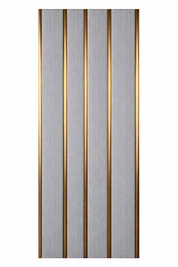 Grey/Gold Wood Effect Wall Panel