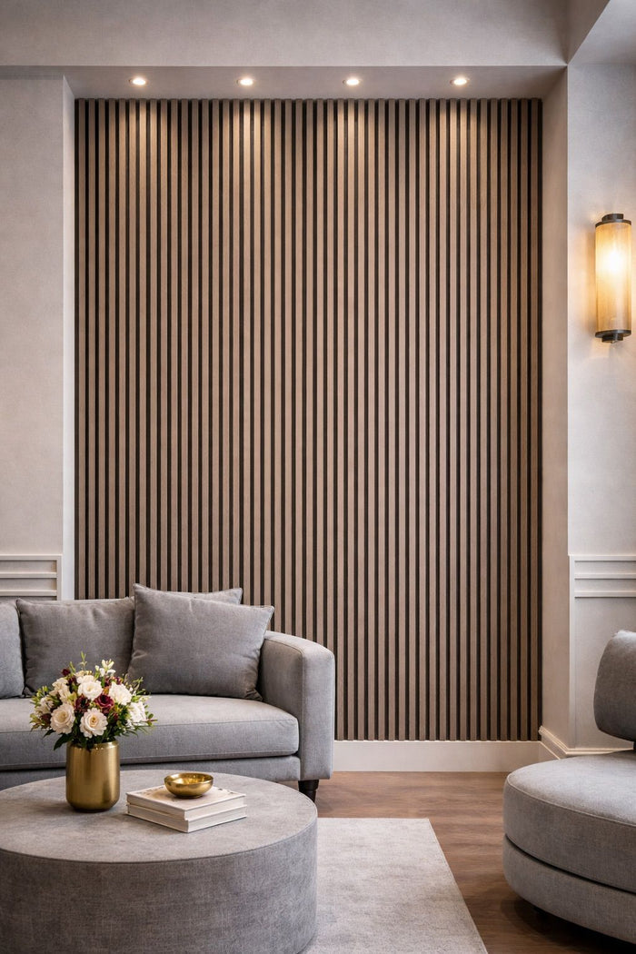 Brown Acoustic Wood Effect Wall Panel