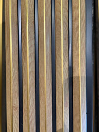 Oak Wood/Gold Effect Panel